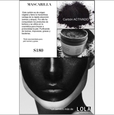 Mascarilla Carbón Activado