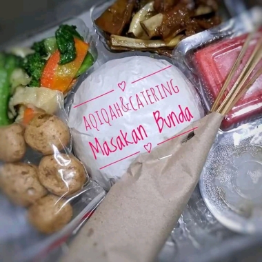 Nasi kotak utk Aqiqah: Daging masak sate & semur