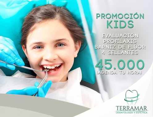 Plan preventivo Kids, incluye Evaluación, profilaxis, barniz de flúor y 4 sellantes por 45.000. ¡Agenda una evaluación gratuita!