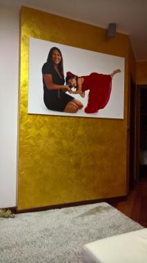 Finitura metallica effetto oro superlavabile