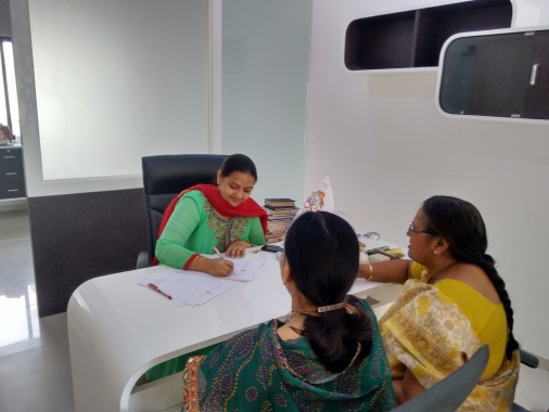 Doctor with patients