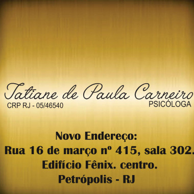 Tatiane De Paula Carneiro Psicóloga