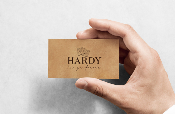 Création de l'identité visuelle de la Gaufrerie Hardy. 