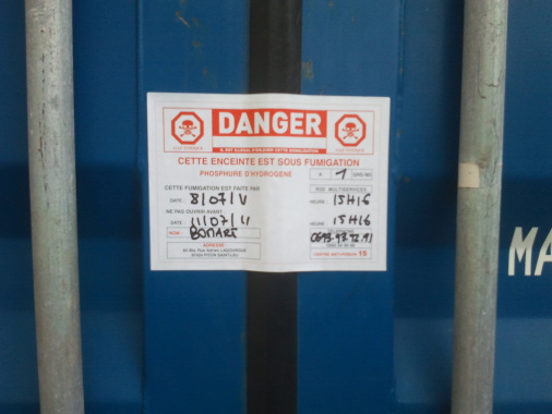 FUMIGATION DE CONTENEUR - PHASE DE GAZAGE - REGLEMENTATION