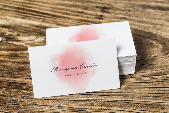 Cartes de visite pour la Make Up Artist "Morgane Fassin".