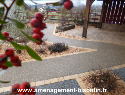 Création d'allée et massif 
