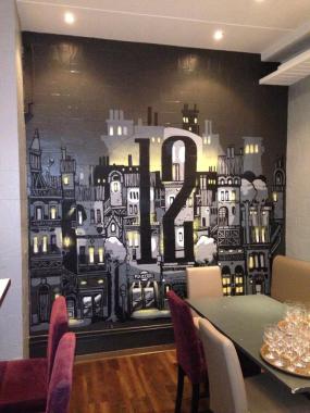 Fresque en intérieur
Brasserie restaurant "le12" Lyon 69006