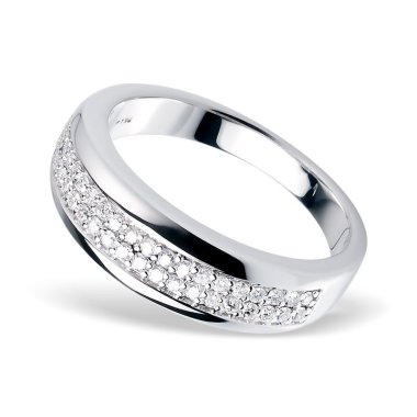 Bague diamants or blanc