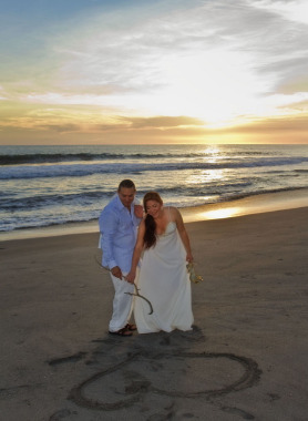 Boda en playa, sesión de novios