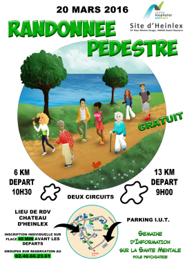 Affiche pour l’hôpital Heinlex, Saint Nazaire dans le cadre de la Semaine d'Information sur la Santé Mentale 2016.