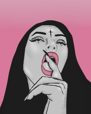 Ilustración de la youtuber e influencer sheslulu.
