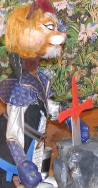 Arthur sortant Excalibur de son rocher magique ! 
