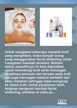 Facial brightening by sothys Paris