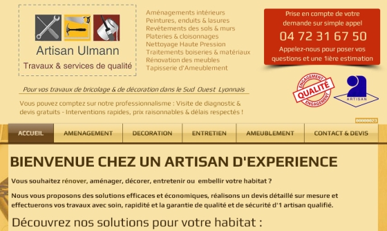 Aperçu de notre site internet ou vous trouverez tous les détails sur les travaux que nous pouvons vous proposer
