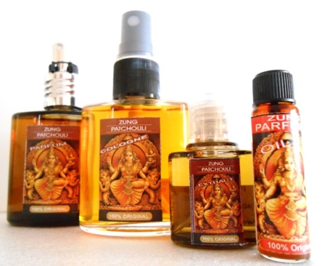 Kit Zung Patchouli c/ Óleo, Extrato, Colônia e Perfume 30ml.