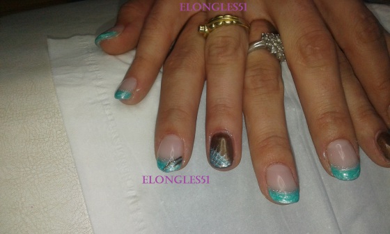 Pose gel UV + nail art pour mariage ( demoiselle d'honneur)