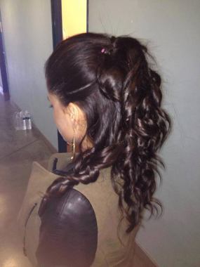 Coiffure réalisé lors de Miss isère 2014