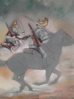 Proceso de ejecución de pintura al pastel