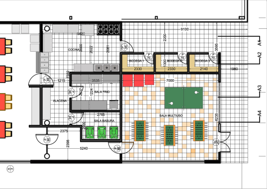 Cocina industrial.