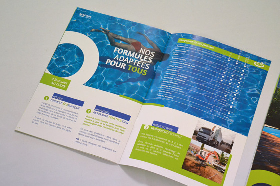 Brochure commerciale pour fabricant piscines polyester