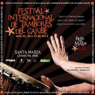 Afiche Festival de Tambores Fiestas del Mar
