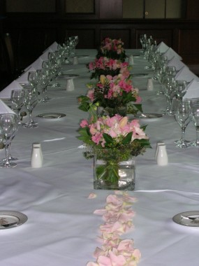 Private dining room ready for an event