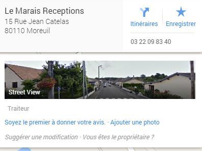 Le Marais Réceptions