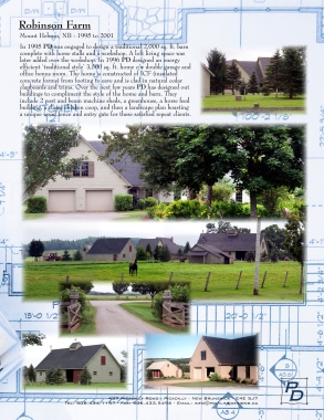 Robinson Farm
3000 s.f. House Design
Horse Barn and Workshop
Loft Living Suite
Out Buildings