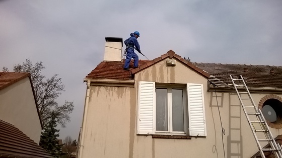 Traitement et antie mousse et peinture 
De toiture