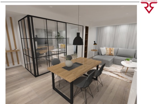 Proyecto de reforma integral e interiorismo para piso en Ramón y Cajal a Coruña