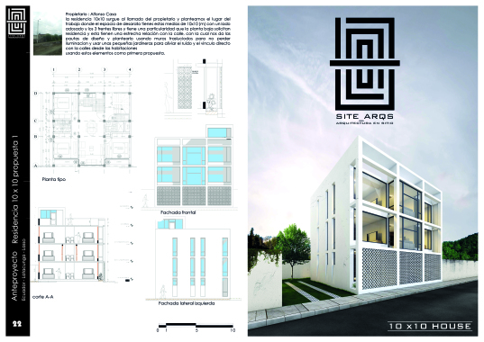 Residencia 10x10 - Anteproyecto 2 - Latacunga - Lasso