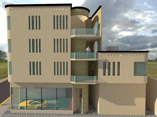 DISEÑO DE EDIFICIO,EN LA PARTE DE ABAJO LOCALES ,Y OFICINAS Y ADEMA UNA CASA RESIDENCIAL