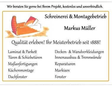 Schreiner Und Montagebetrieb Markus Müller