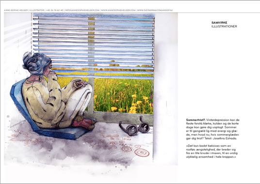 Kunde: Samvirke. Magasinillustration. Om Psykologi. 
