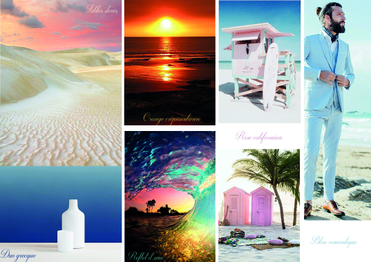 Planche chromatique inspiration bord de mer