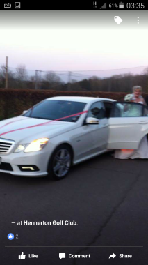 Wedding car hire available.