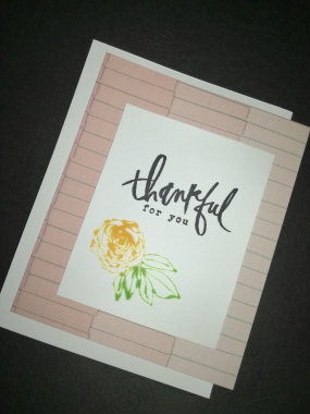 Tarjeta con tecnica de estampado 