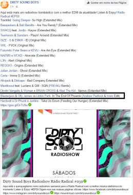 Suporte dos Dirty Sound Boys no 59º episódio dor adioshow semanal " DIRTY SOUND BOYS RADIOSHOW "