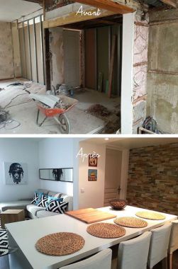 Rénovation d'un pavillon au Mans. 
Projet réalisé par Elodie Ancona, architecte d'intérieur à "La maison et ses envies".