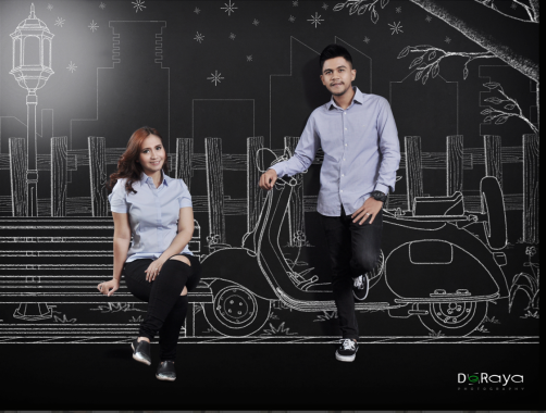 Konsep prewedding chalkboard