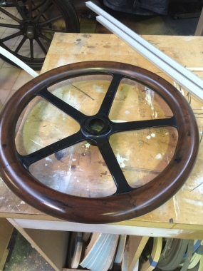 I had regular client ask if I could fix his Veteran Car steering wheel , this is the outcome