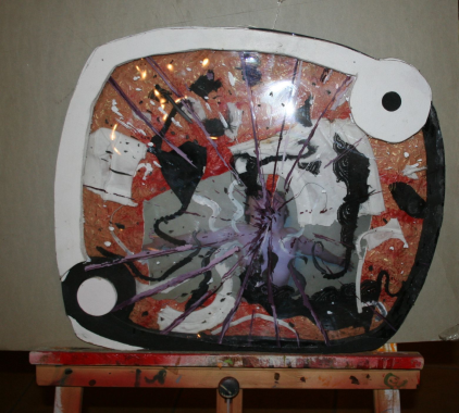 Mixto: Fotografía, acrílico, tela, papel craft, madera y mica.
