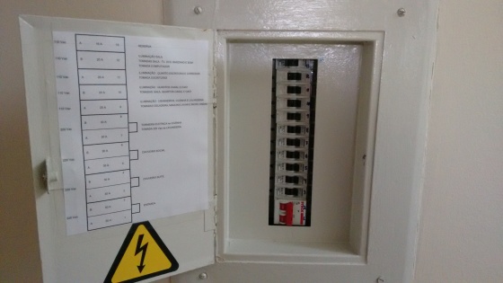 Quadro interno Disjuntores - Correção e troca de disjuntores.