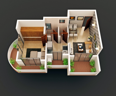 Floor layout 3d view