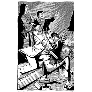 Ilustración basada en el libro ‘La muerte del comendador’ de Haruki Mura