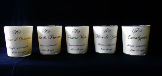 Bougies Parfumées en photophore à la cire de soja