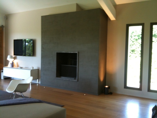 Cheminée en Béton griffé