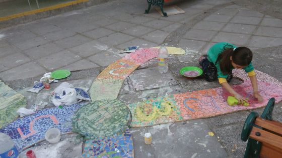 Taller Mosaico. Luche culebra. Colegio San Adrián.