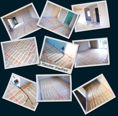 Installation plancher chauffant électrique dans maison neuve sous projet architecte