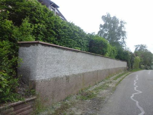 mur en agglos avec crépis